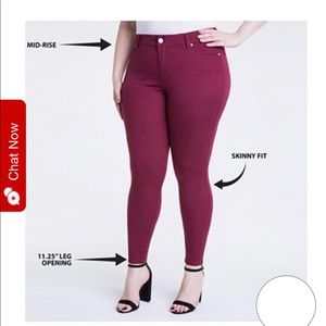 Celebrity Pink Jayden Skinny Pants, Sz 20, Red